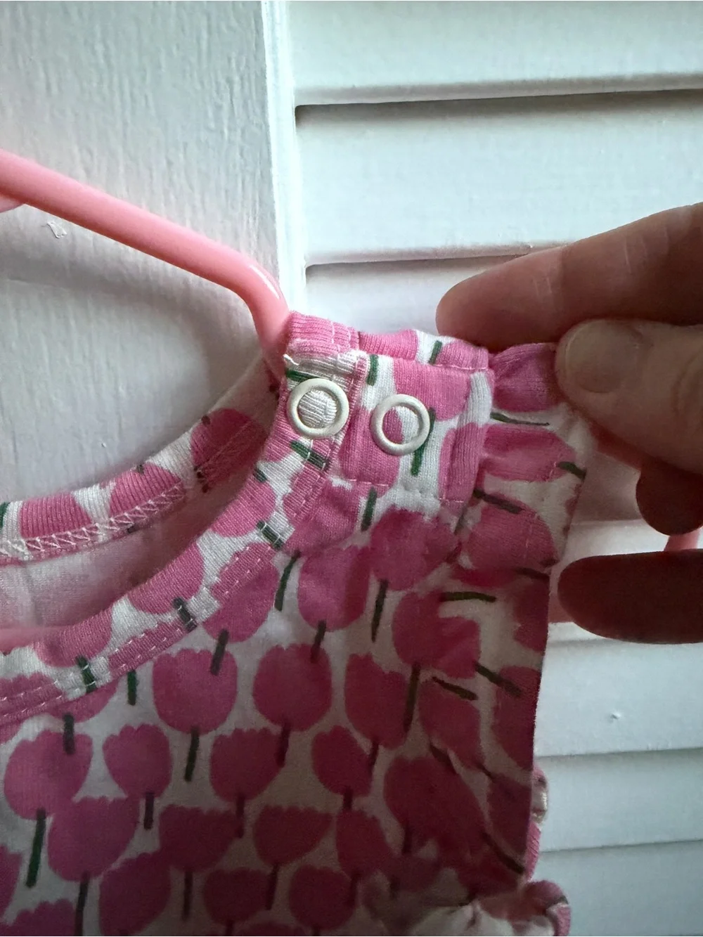 Pink Chicken tulip pattern baby dress